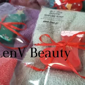 ΣΕΤ ΠΕΤΣΕΤΑ 30 Χ 50CM ΜΕ ΣΑΠΟΥΝΑΚΙ ΧΡΙΣΤΟΥΓΕΝΝΙΑΤΙΚΟ ΣΧΕΔΙΟ